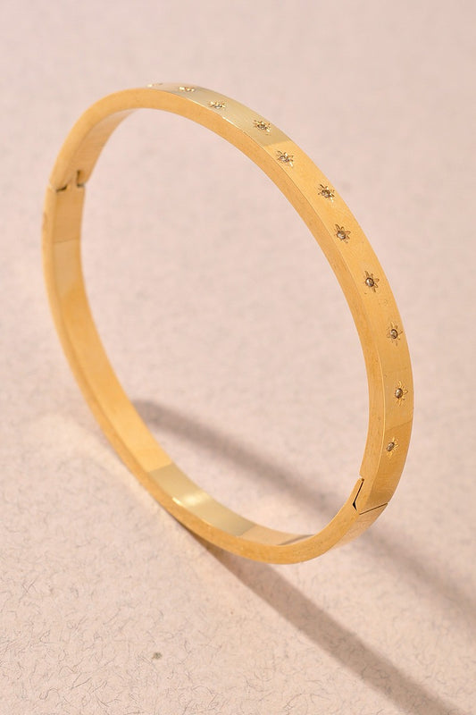 Star Patterned Bangle Bracelet
