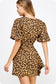 Ruched Leopard Dress