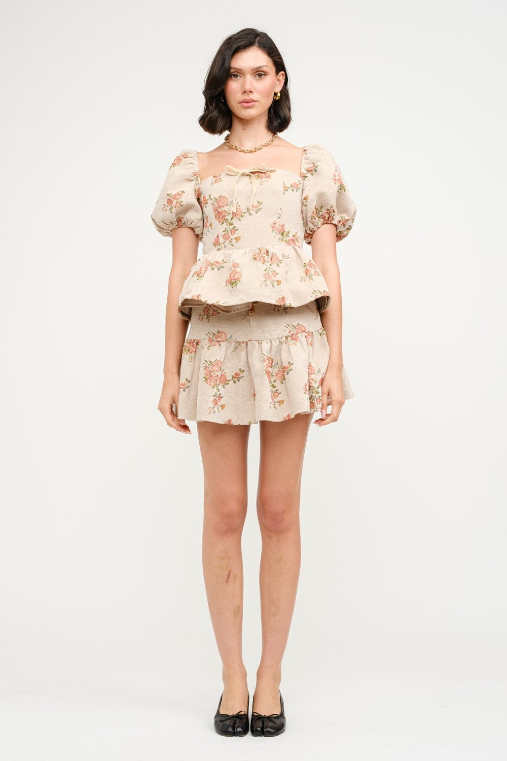 Floral Jacquard Blouse