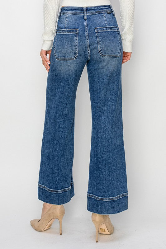 High Rise Crop Wide Leg