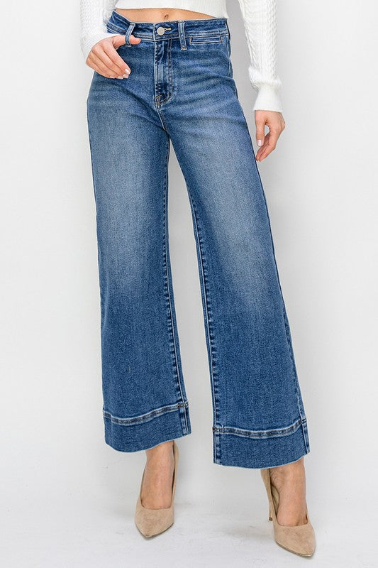 High Rise Crop Wide Leg
