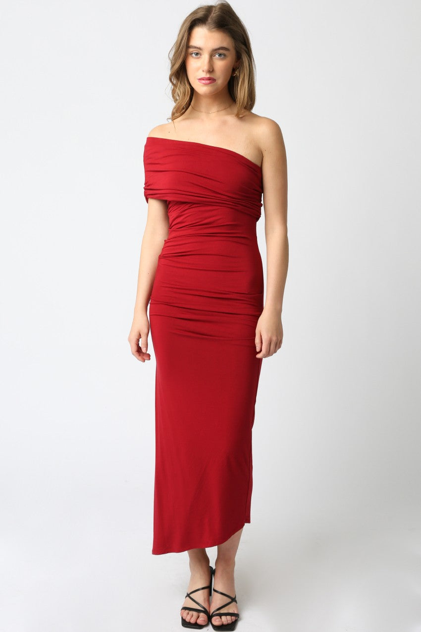 One Shoulder Maxi Dress