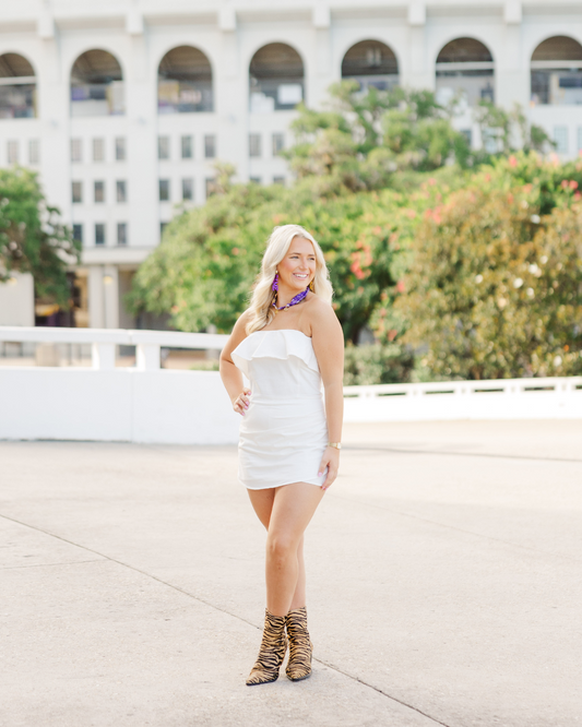 Strapless Ruffle Romper
