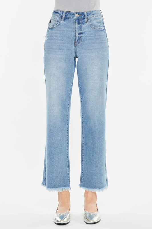 KanCan High Rise Slim Wide Leg Denim Jean