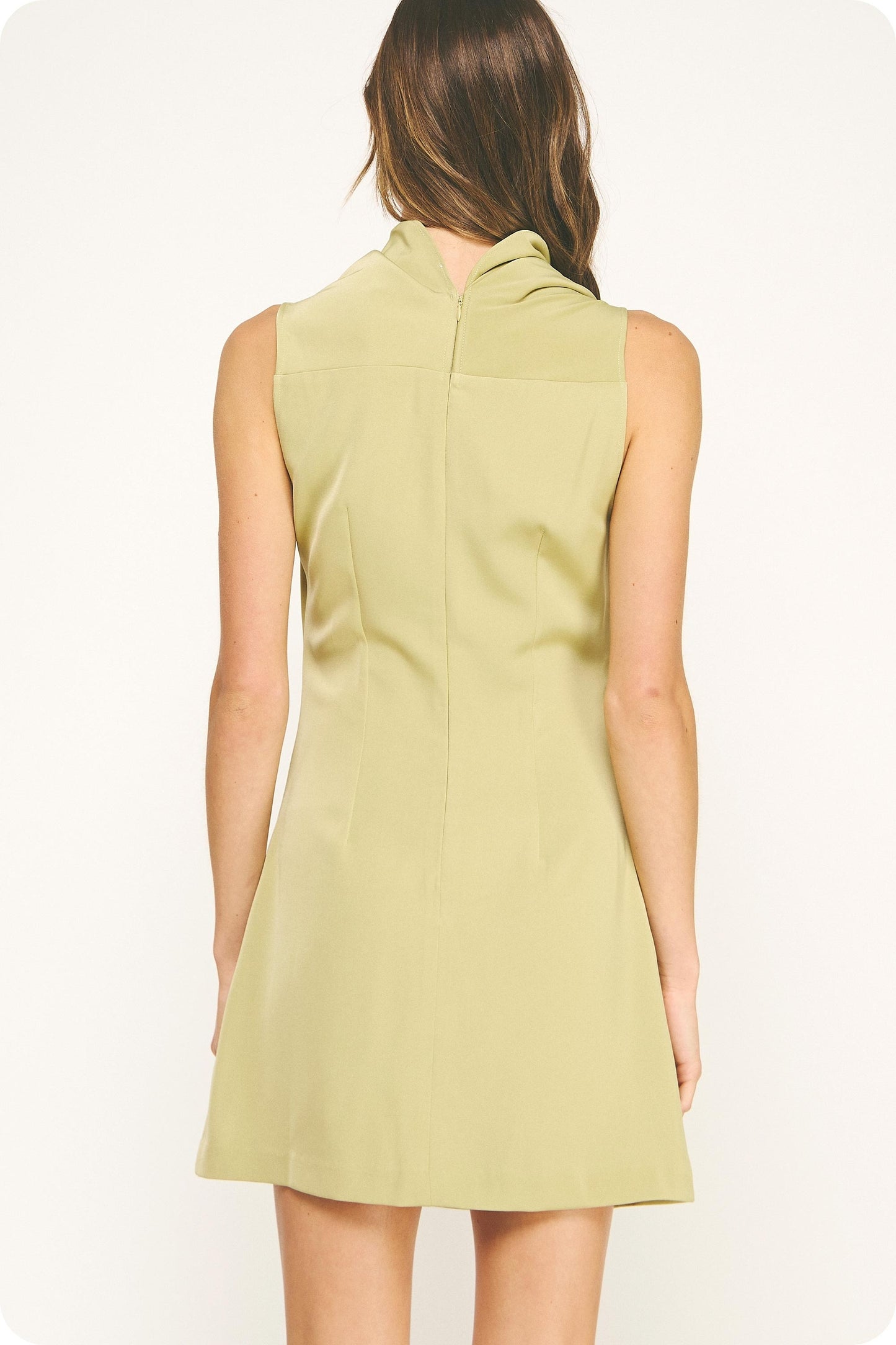 Draped Sleeveless Mini Dress