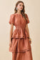 Smocked Waist Tier Skirt Gather Bodice Midi Dress