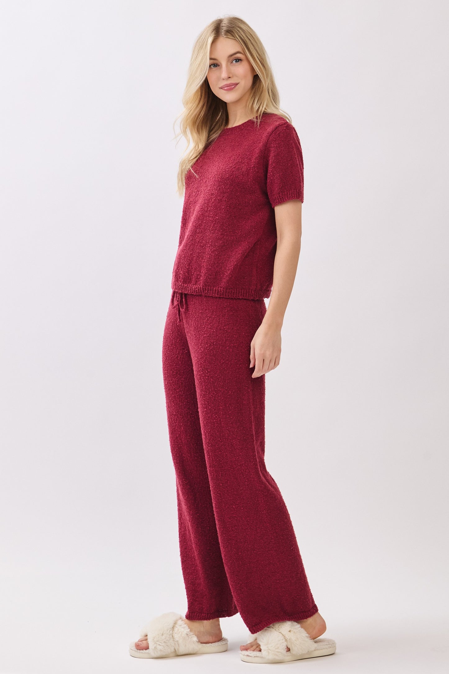 Cozy Knit Sweater Top And Pants Set