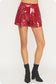 Pleat Detail Faux Leather Shorts