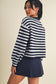 Heather Striped Cardigan Sweater