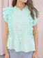 Eliza Eyelet Button Down Top