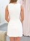 Isabel Bow Detail Round Neck Mini Dress