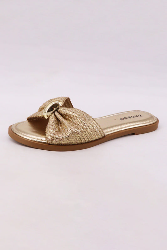 Raffia Bow Sandals