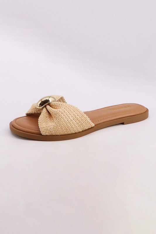 Raffia Bow Sandals