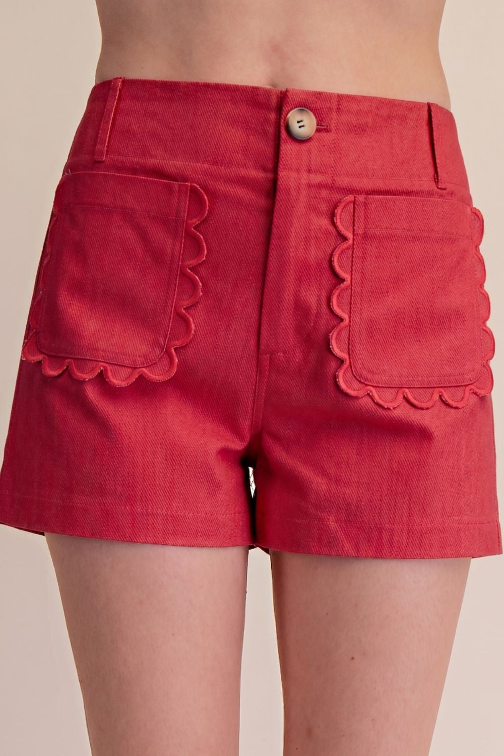 Marin Scalloped Pocket Shorts