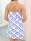Tanya Shell Print Scallop Trim Dress