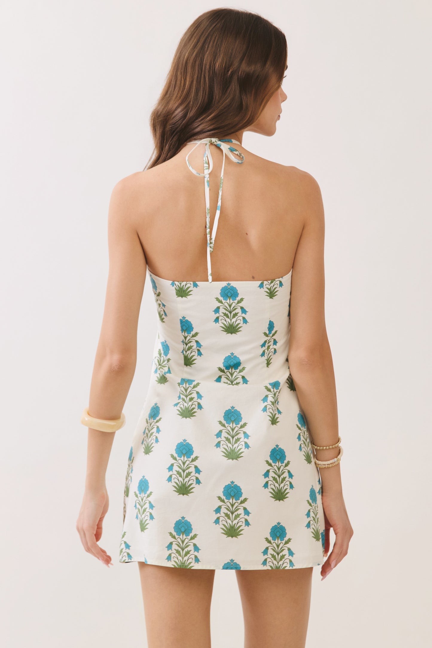 Floral Halter Mini Dress