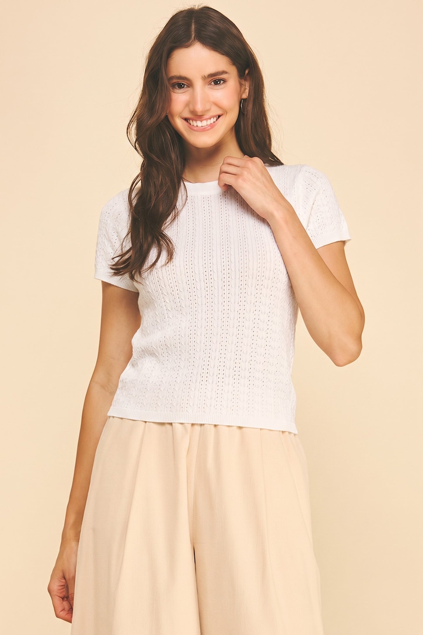 Emilie Pointelle Sweater