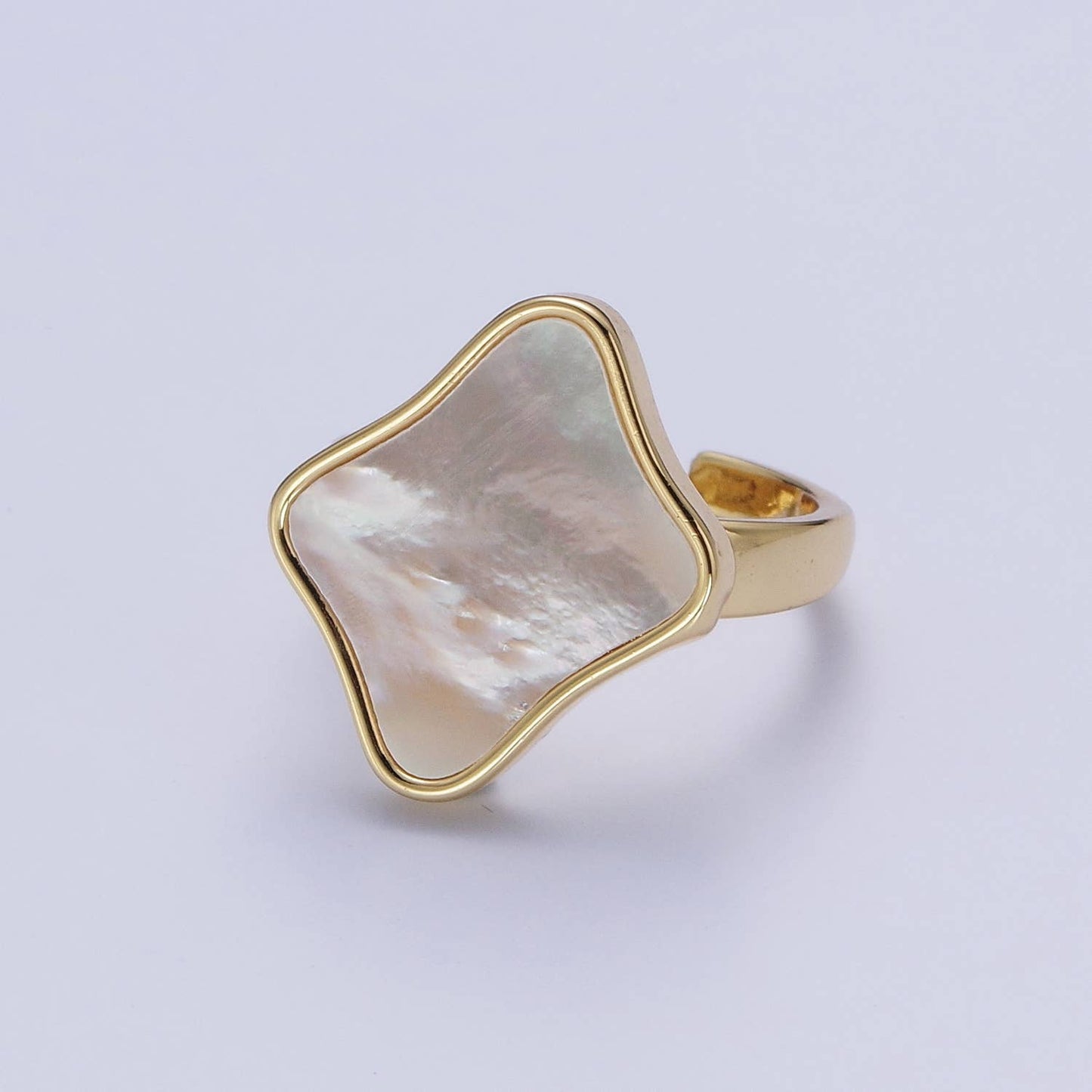 Quatrefoil Rectangle Adjustable Ring