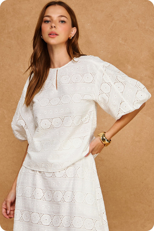 Marissa Eyelet Top