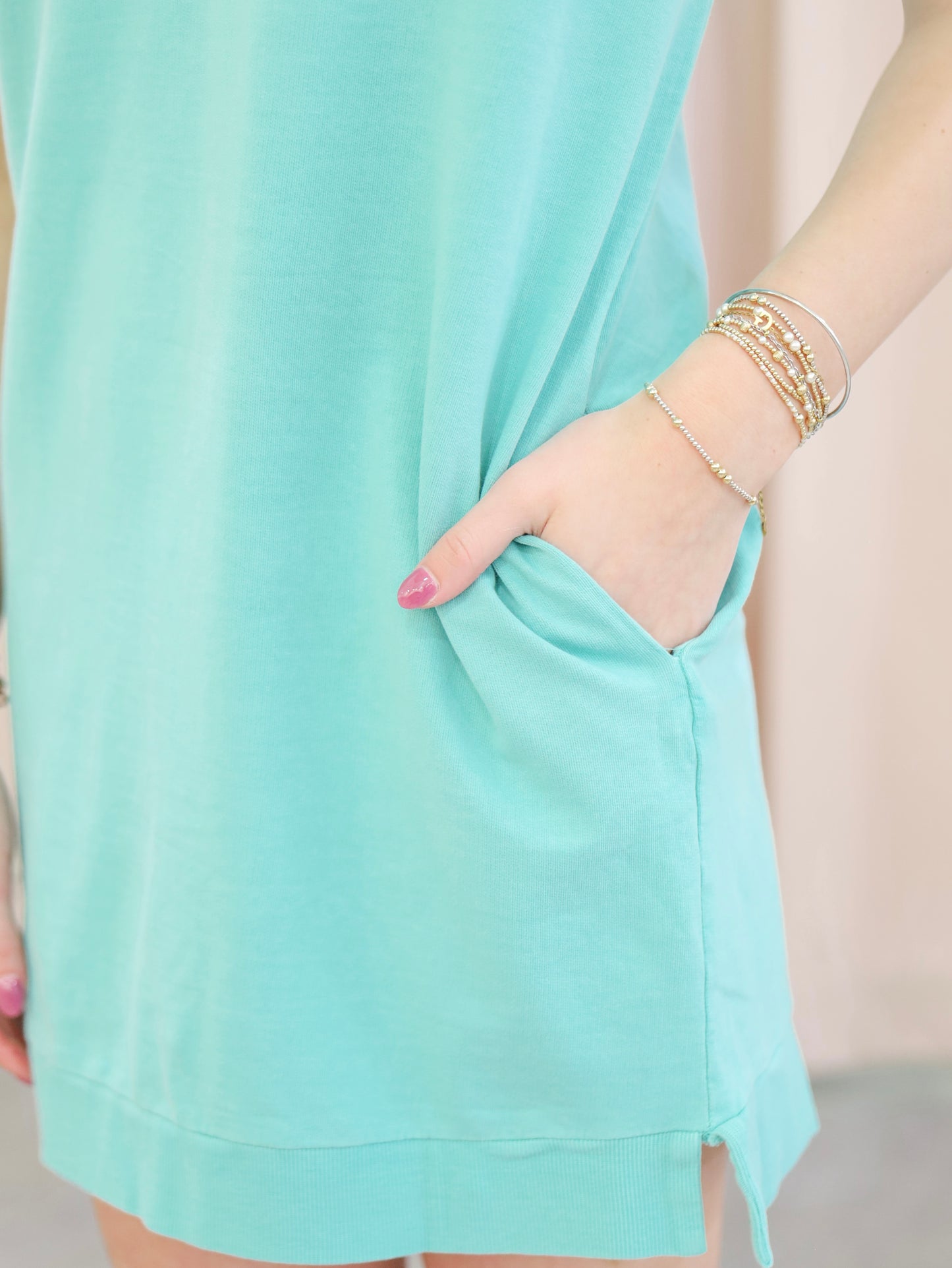 Karis Half Zip Mock Neck Mini Dress