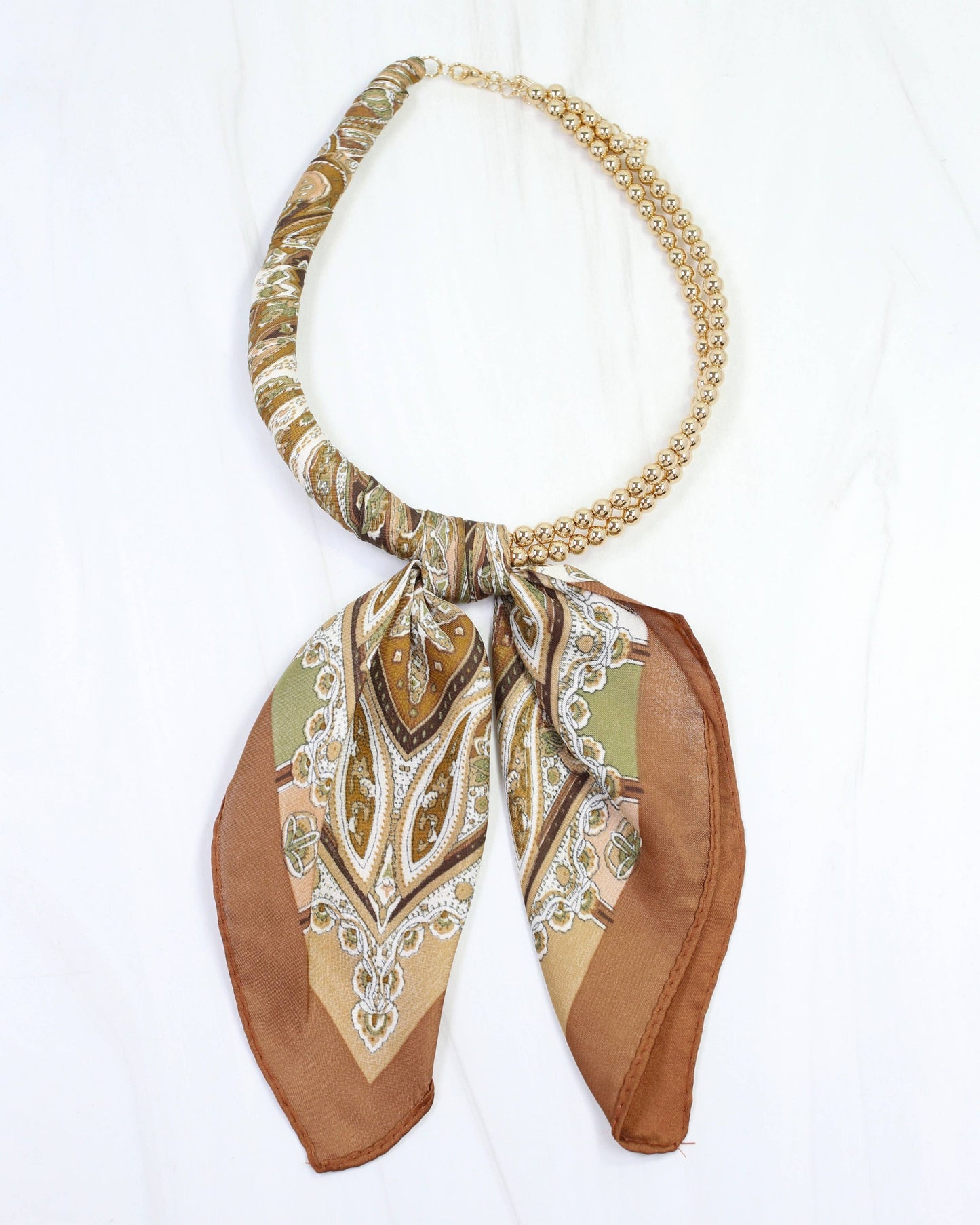 Laya Beaded Scarf Necklace
