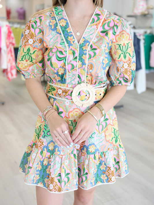 Garden Party Belted Dress