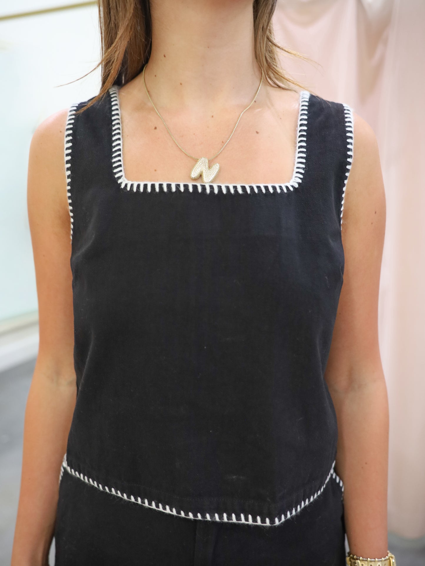 Kiley Whipstitch Top & Shorts Set