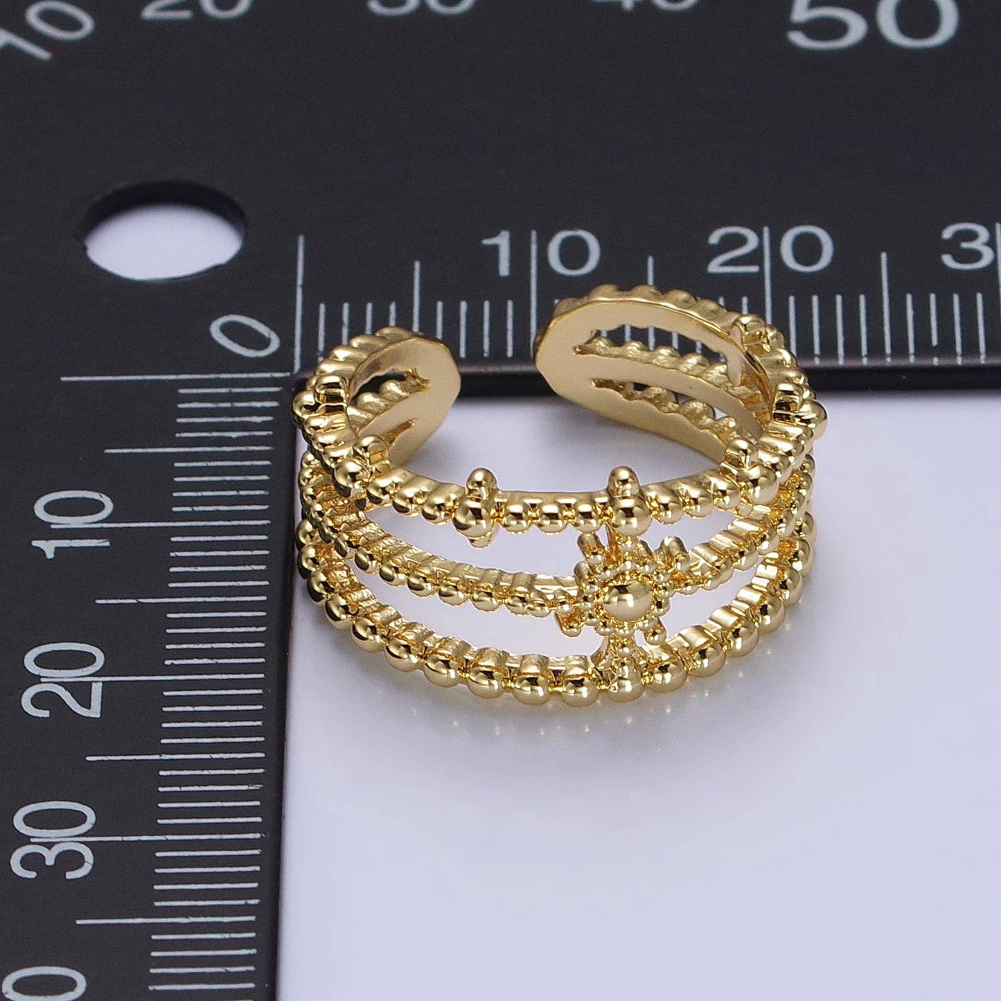 Triple Band Statement Ring