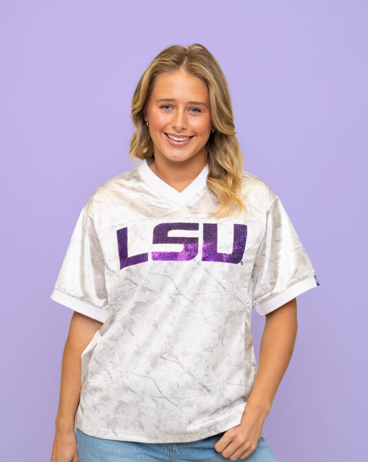 LSU Camo Sequin Jersey