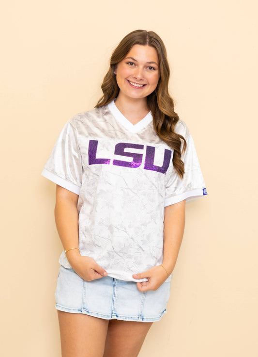 LSU Camo Sequin Jersey
