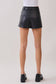 Kennedy Pleated Leather Shorts