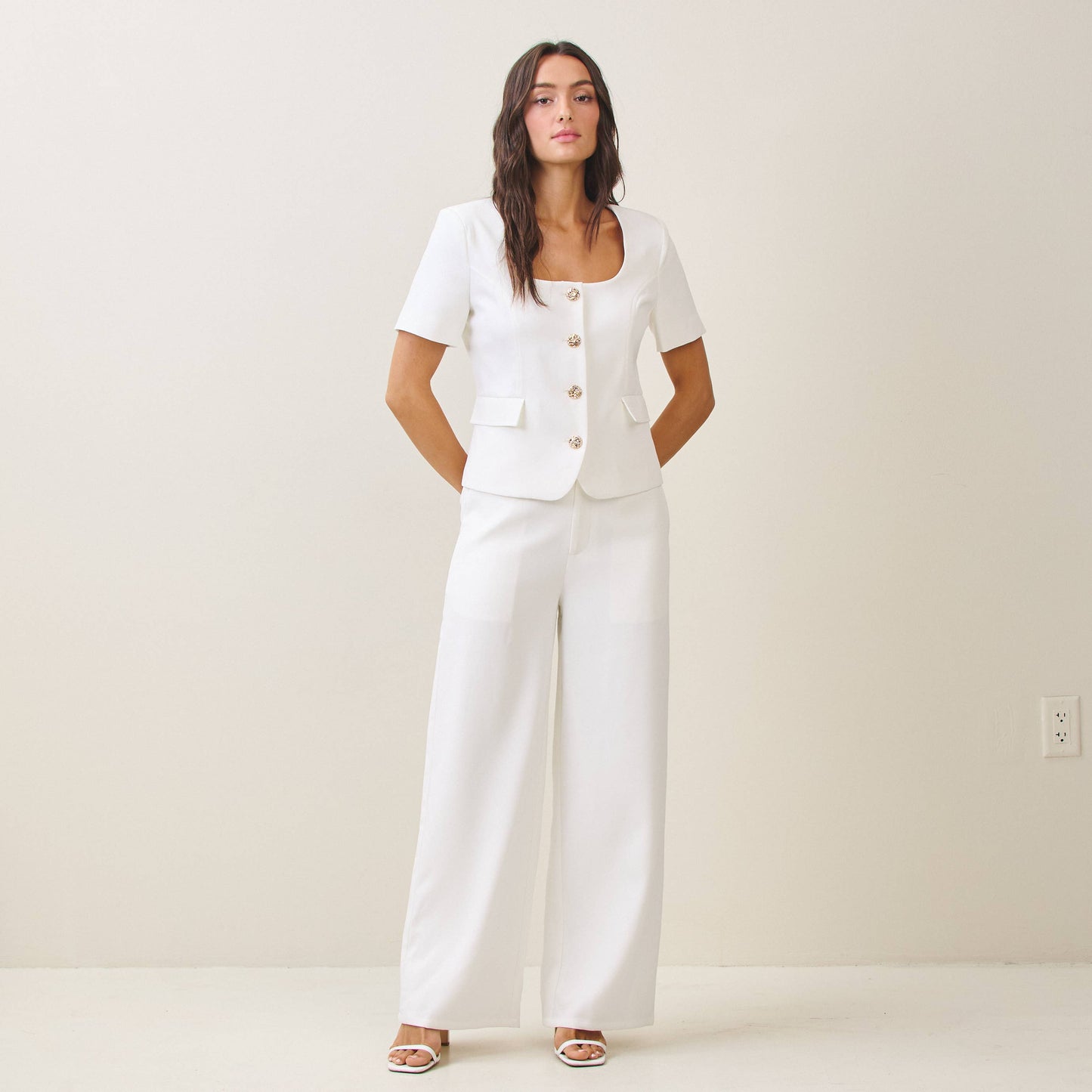 Audra Button Top