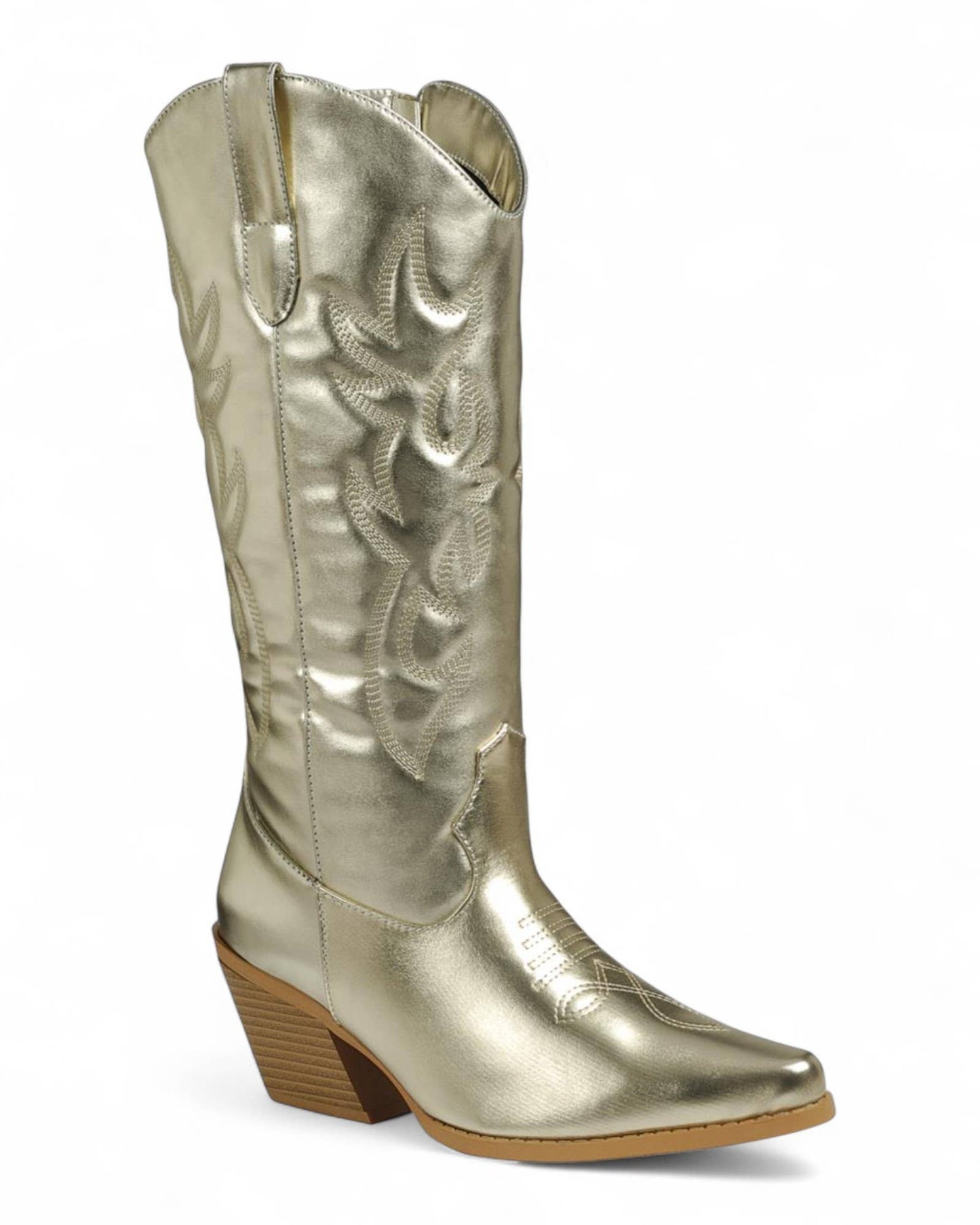 Chunky Heel Cowboy Boots