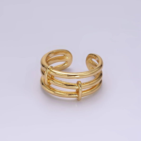 Triple Bar Band Tied Ring