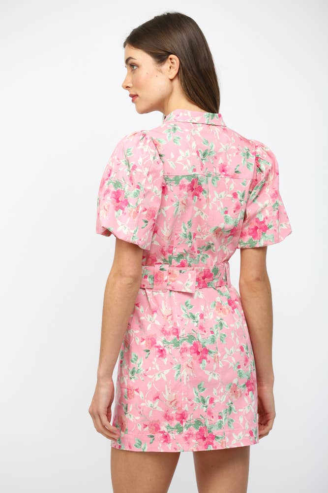 Fiona Floral Belted Dress