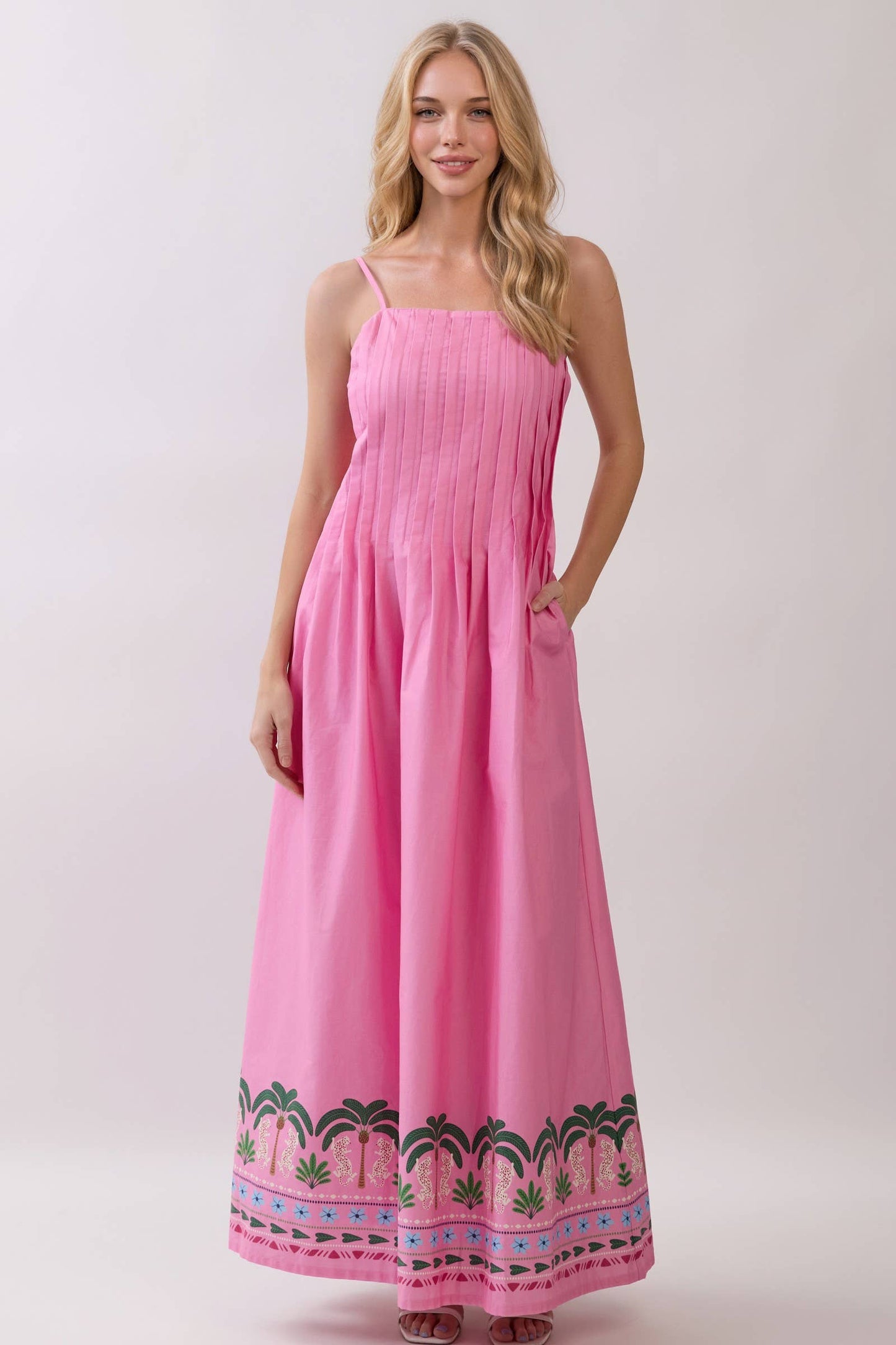 Pleated Maxi Dress