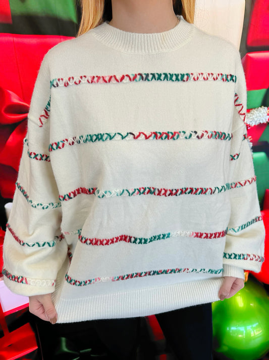 Multi Color Striped Sweater