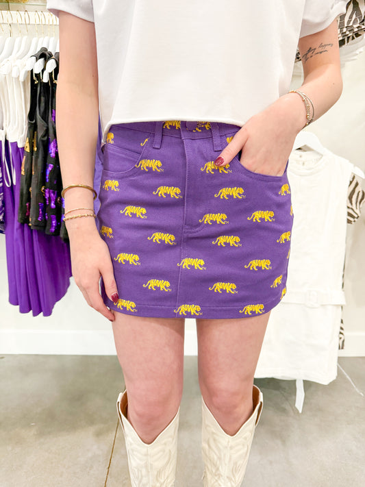 The Tailgate Twill Mini Skirt