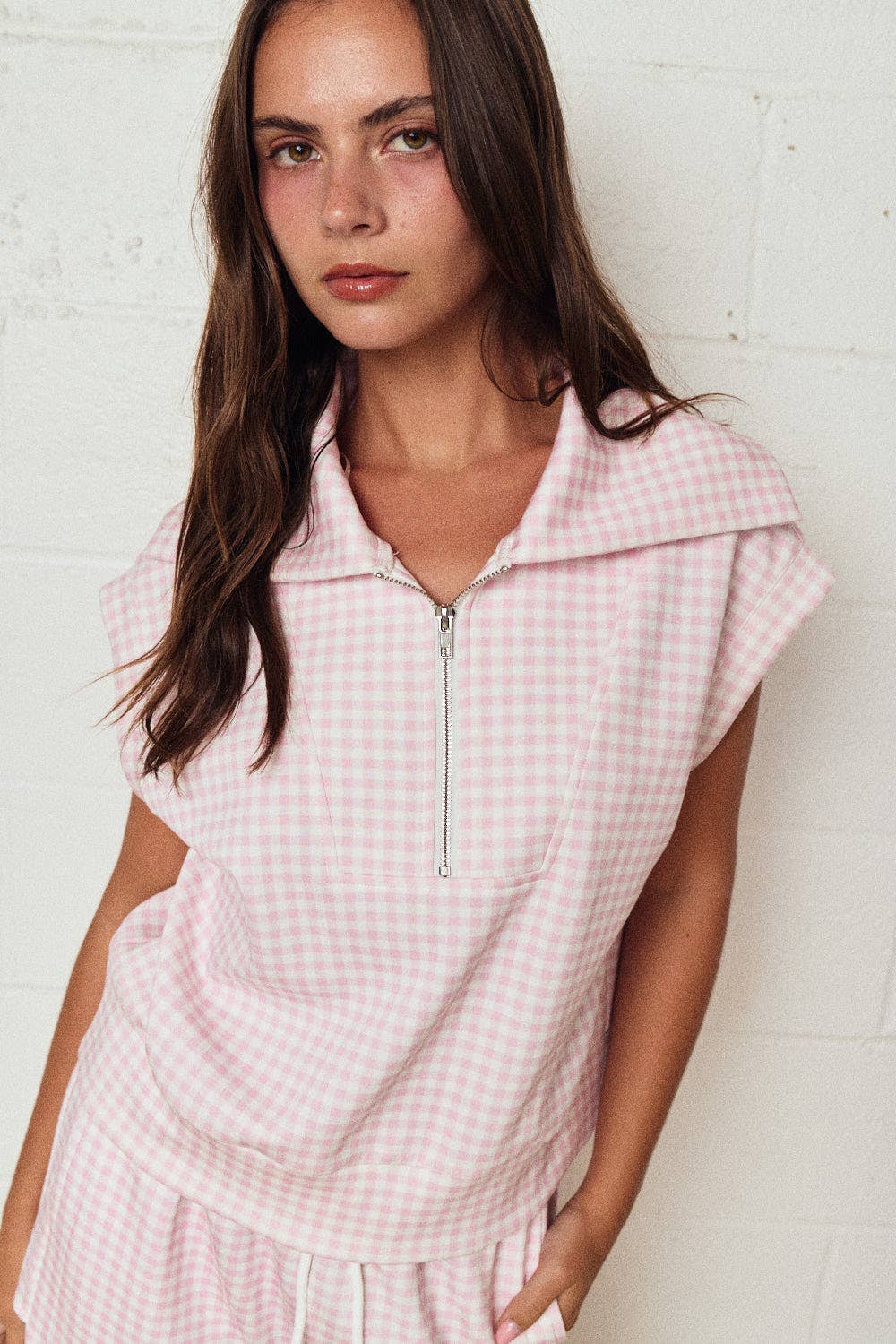 Brooke Gingham Top & Short Set
