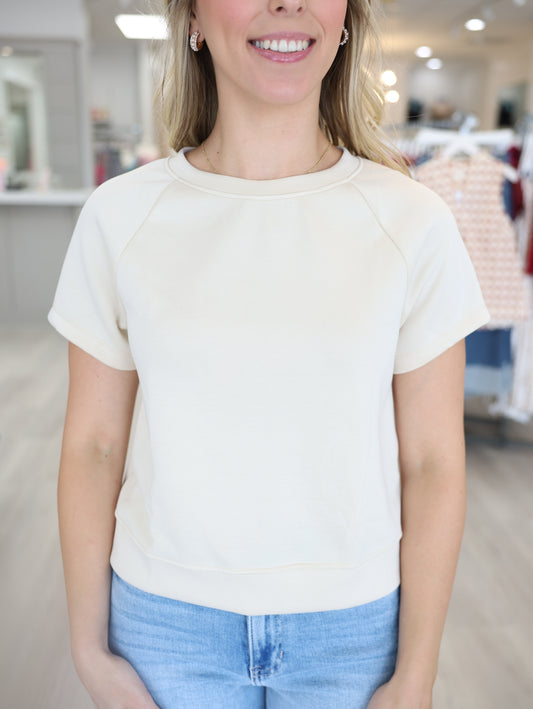 Lettie Crew Neck Scuba Top