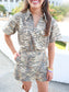 Teagan Tiger Print Short Sleeve Romper