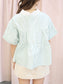Juliet Striped Half Zip Babydoll Top