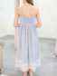 Jenny Embroidered Pin Stripe Midi Dress