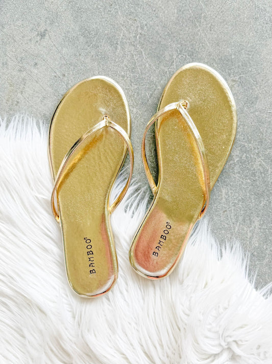 Gia Metallic Thong Flip Flop