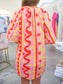 Margo Printed Button Down Shift Dress