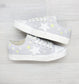 Sky Blue Floral Sneakers