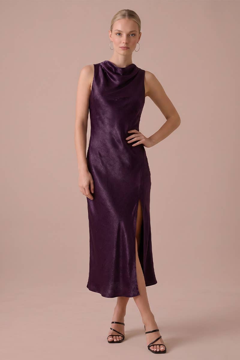 Jen Satin Midi Dress