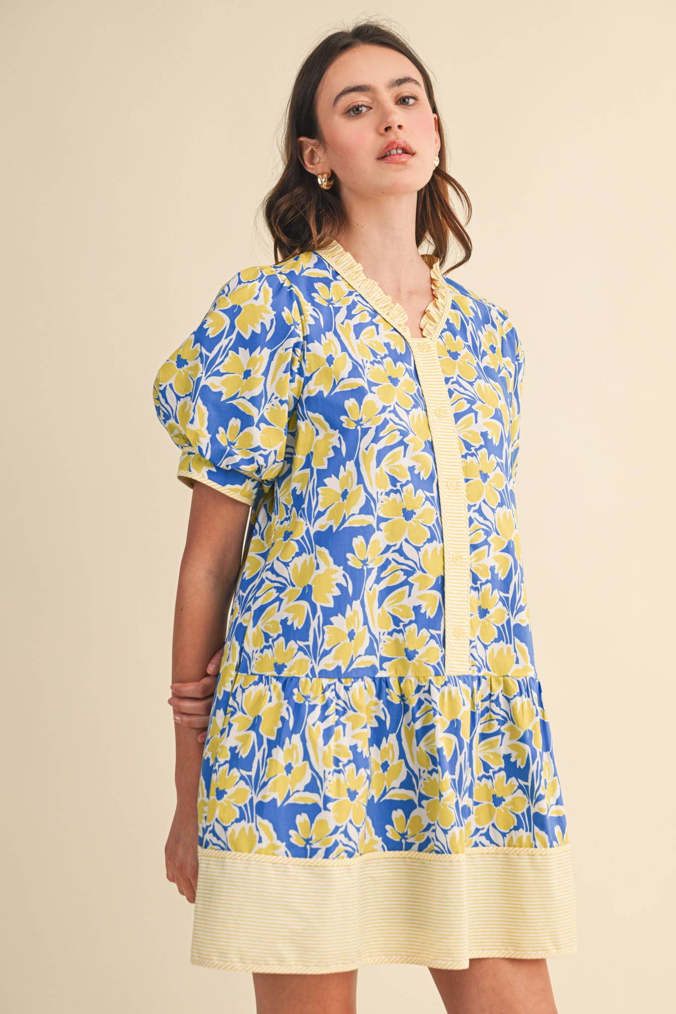 Berkley Floral & Striped Dress