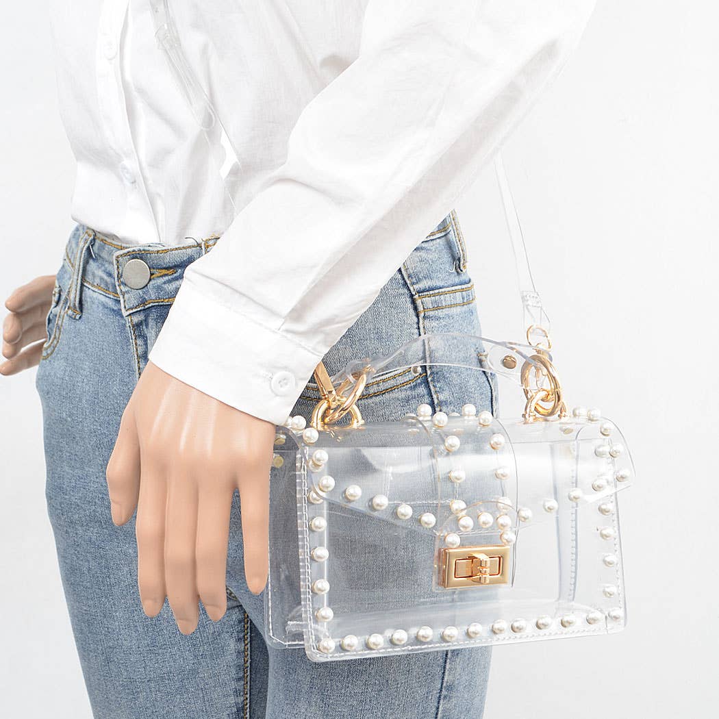 Faux Pearl Clutch