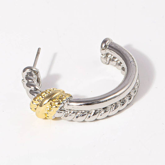 Twisted Two-Tone Hoops